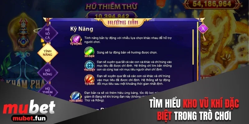 Tìm hiểu kho vũ khí đặc biệt trong trò chơi